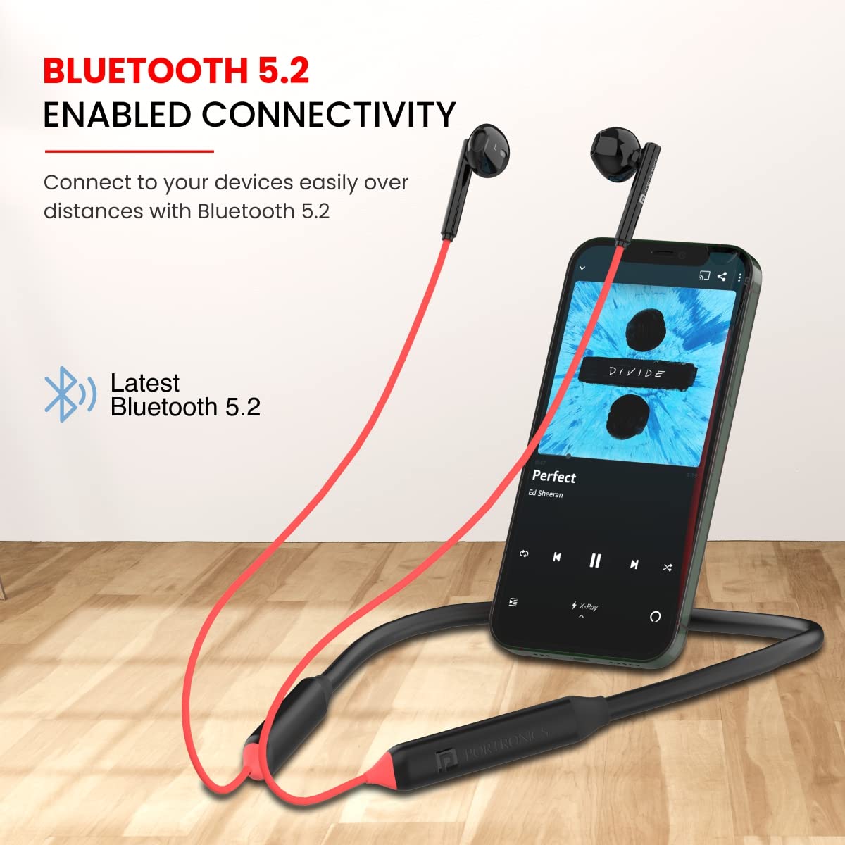 Portronics Harmonics Z5 Wireless Bluetooth Stereo Headset with 33Hrs Playtime, Double EQ Mode, 14.2 mm Dynamic Drivers, Click Action Buttons(Black | Blue | White | Purple | Read) - Image 22