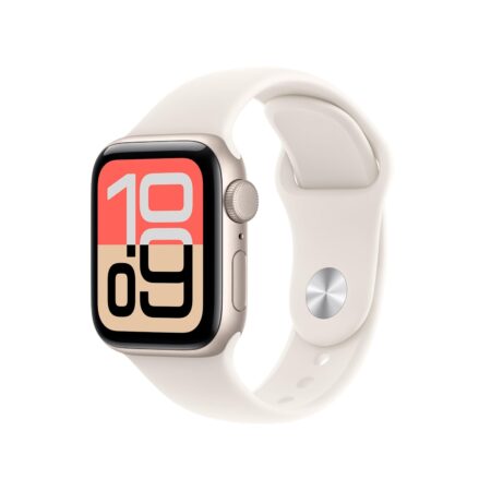 Apple Watch SE 3 GPS 40mm Starlight Aluminium Case with Starlight Sport Band - M/L (Upgrade)