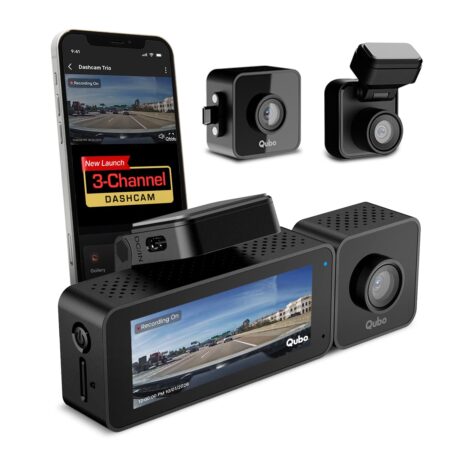 Qubo Dashcam Pro X (2026 Edition) | 2K Resolution | Doubles up as in-Cabin Camera | NightPulse Vision | Wide FOV | Supercapacitor | Built in Wi-Fi, Mic | Up to 1TB Storage | Built for Indian Roads, (Pro X Grey | Pro 2K Dual | 2.7K Dual | 3 Channel)