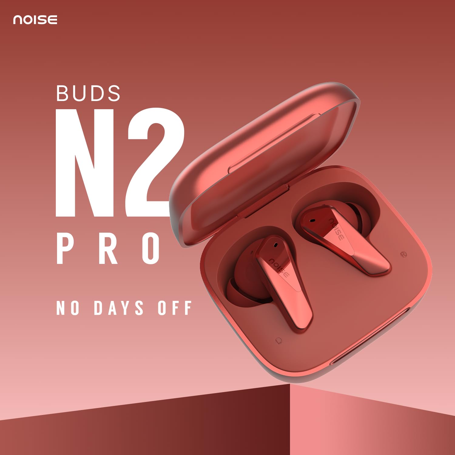 Noise Buds N1 Pro Truly Wireless Earbuds with Metallic Finish, ANC(Upto 30Db), 60H of Playtime, Dual Pairing, Instacharge(10 Min=200 Min), BT V5.3 ( Slate Black | Aurora Red | Chrome Beige | Chrome Green | Chrome Purple | Lunar Silver | Artic Blue | Desert Gold) (Upgrade) - Image 7