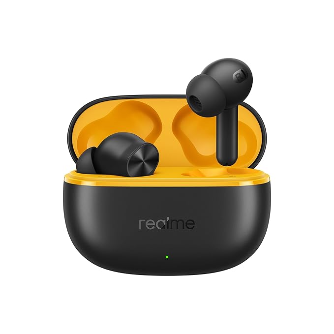 realme Buds T200 Lite Bluetooth in Ear Earbuds,4 Mic, AI ENC for Calls,48 Hours Total Playback with Fast Charging and Low Latency Gaming TWS,Google Fast Pair, with mic (Volt Black) (Upgrade)