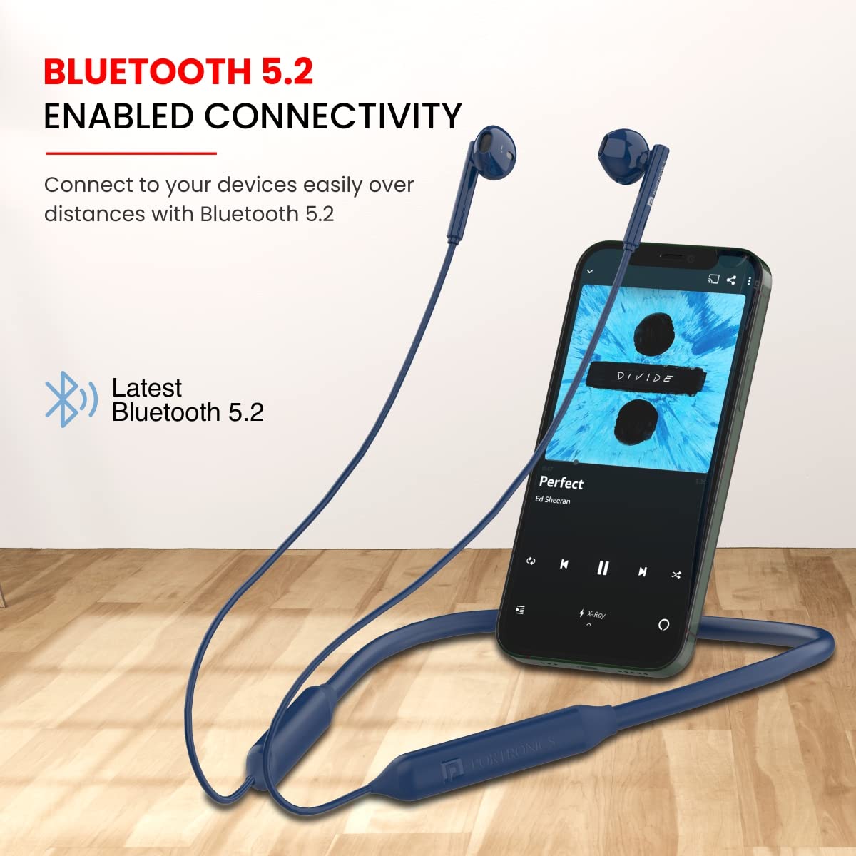 Portronics Harmonics Z5 Wireless Bluetooth Stereo Headset with 33Hrs Playtime, Double EQ Mode, 14.2 mm Dynamic Drivers, Click Action Buttons(Black | Blue | White | Purple | Read) - Image 36