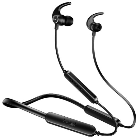 Boat Rockerz 255 Pro+, 60HRS Battery, Fast Charge, IPX7, Dual Pairing, Low Latency, Magnetic Earbuds, in Ear Bluetooth Neckband, Wireless with Mic Earphones, (Active Black | Cosmic Grey | Moon White | Teal Grey)