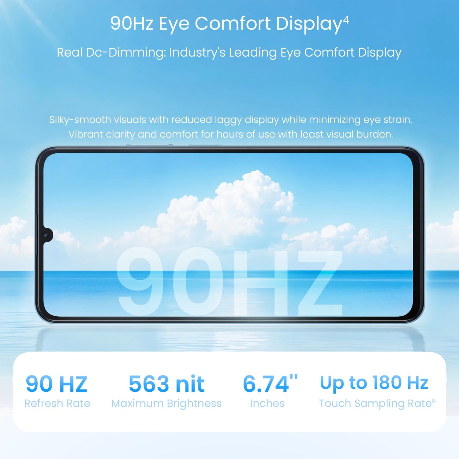 realme C71 4G Smartphone 4GB+64GB,6.745 inch Screen, 90Hz Eye Comfort Display, 6300mAh Battery, 37MP Cameras, Unisoc T7250 Chip, IP54, (Sea Blue | Obsidian Black) - Image 7