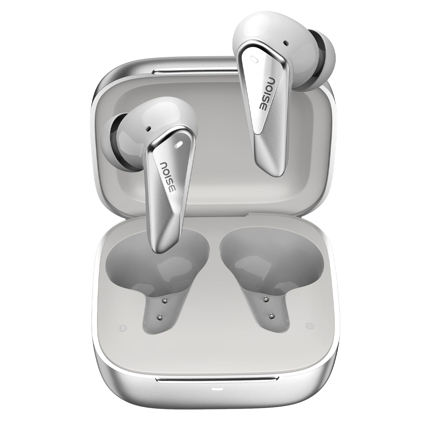 Noise Buds N1 Pro Truly Wireless Earbuds with Metallic Finish, ANC(Upto 30Db), 60H of Playtime, Dual Pairing, Instacharge(10 Min=200 Min), BT V5.3 ( Slate Black | Aurora Red | Chrome Beige | Chrome Green | Chrome Purple | Lunar Silver | Artic Blue | Desert Gold) (Upgrade) - Image 10