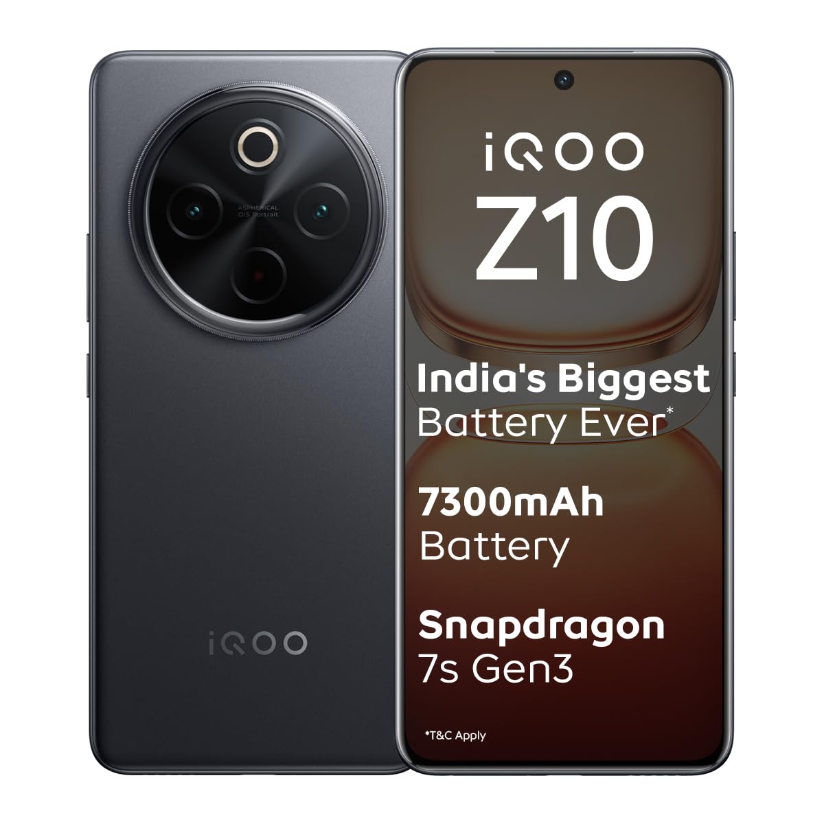 iQOO Z10 5G (12GB RAM, 256GB Storage) | India's Biggest Ever 7300 mAh Battery | Snapdragon 7s Gen 3 Processor | Brightest Quad Curved AMOLED Display in the Segment (Glacial Silver | Stellar Black) - Image 4