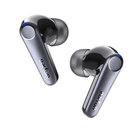 EarFun Air Pro 3 Noise Cancellation Earbuds ANC Wireless 2023 VGP Gold Award, Qualcomm aptX Adaptive Sound, 6 Mics CVC 8.0 ENC, Bluetooth 5.3, Multipoint Connection(Silver Black | Navy Blue | Pink) (Upgrade)