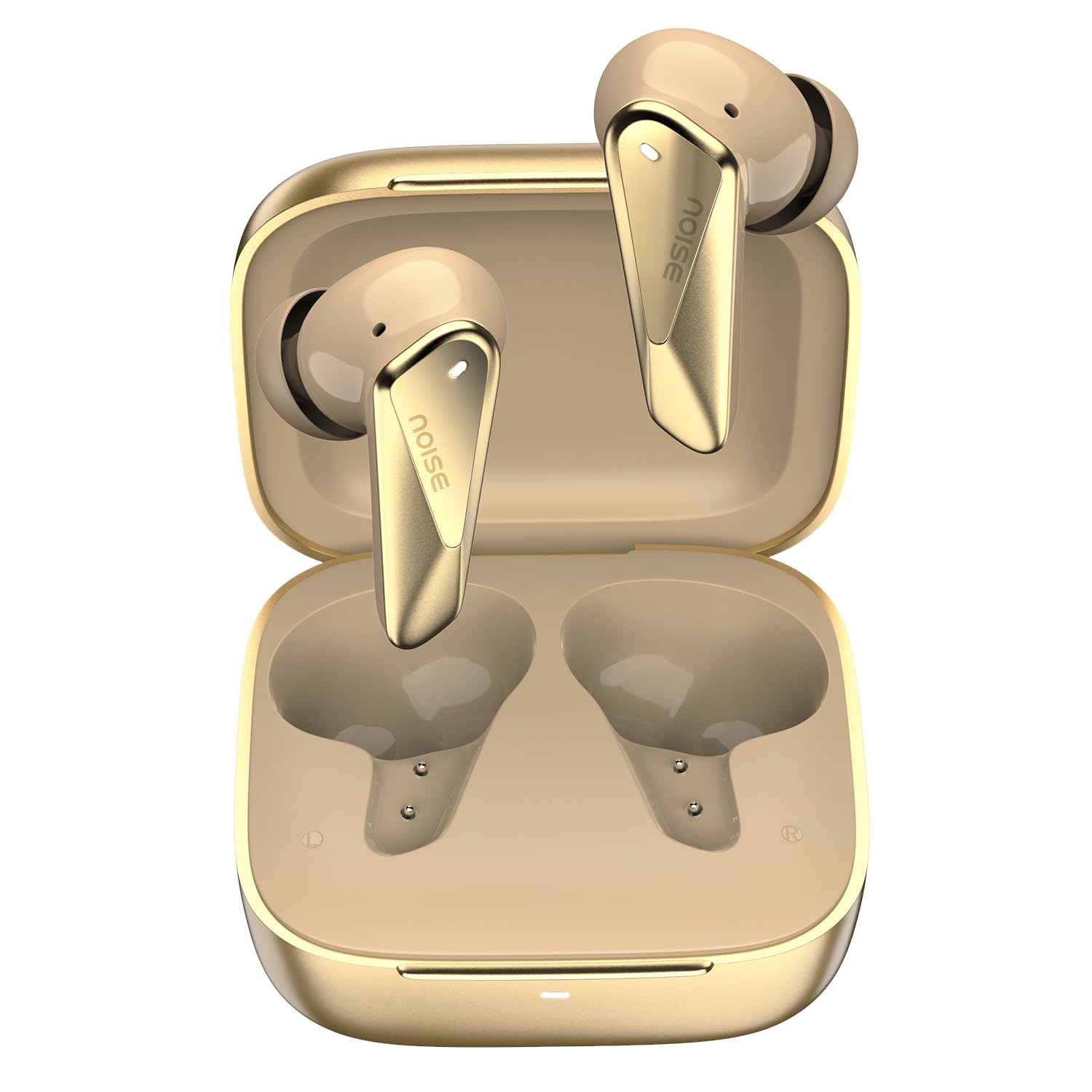 Noise Buds N1 Pro Truly Wireless Earbuds with Metallic Finish, ANC(Upto 30Db), 60H of Playtime, Dual Pairing, Instacharge(10 Min=200 Min), BT V5.3 ( Slate Black | Aurora Red | Chrome Beige | Chrome Green | Chrome Purple | Lunar Silver | Artic Blue | Desert Gold) (Upgrade) - Image 5