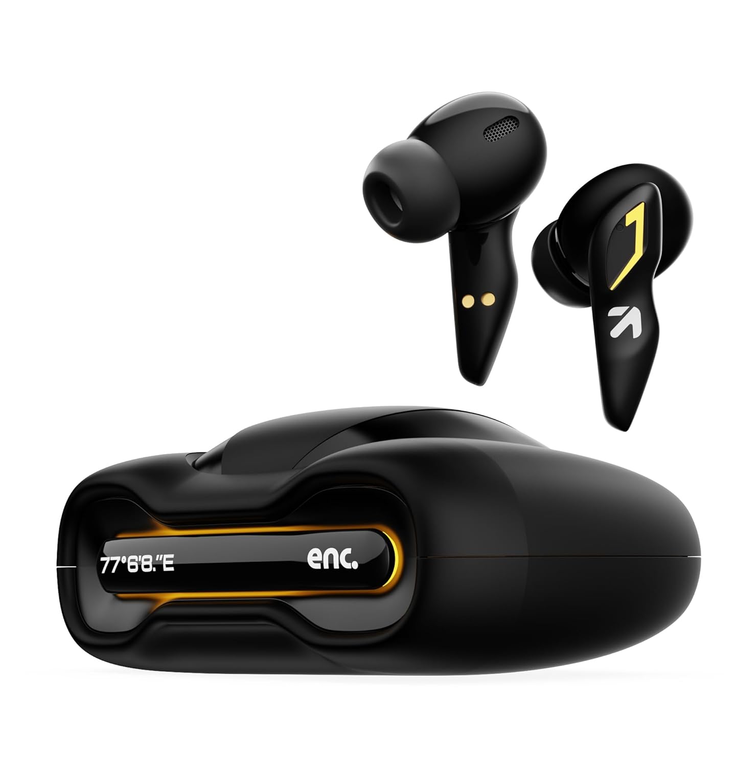 GOBOULT Astra Truly Wireless in Ear Earbuds with 48H Playtime, Built-in App Support, 45ms Low Latency Gaming, 4 Mics ENC, Breathing LEDs,13mm Bass Drivers, TWS Ear Buds (Smoky Metal | Black Gloss | White Opal | Powder Blue) - Image 2