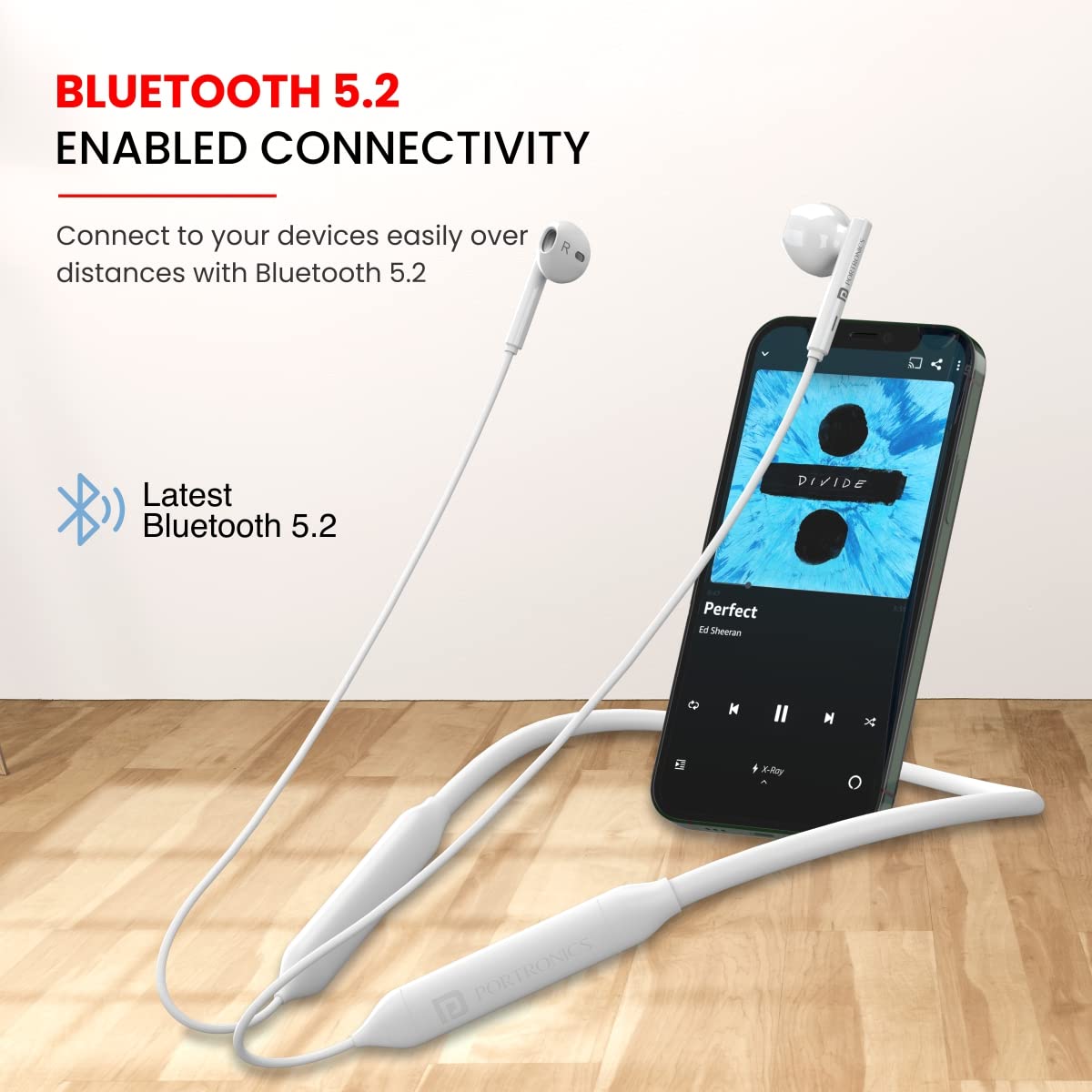 Portronics Harmonics Z5 Wireless Bluetooth Stereo Headset with 33Hrs Playtime, Double EQ Mode, 14.2 mm Dynamic Drivers, Click Action Buttons(Black | Blue | White | Purple | Read) - Image 7