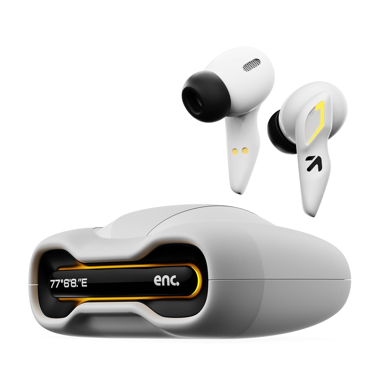 GOBOULT Astra Truly Wireless in Ear Earbuds with 48H Playtime, Built-in App Support, 45ms Low Latency Gaming, 4 Mics ENC, Breathing LEDs,13mm Bass Drivers, TWS Ear Buds (Smoky Metal | Black Gloss | White Opal | Powder Blue) - Image 3
