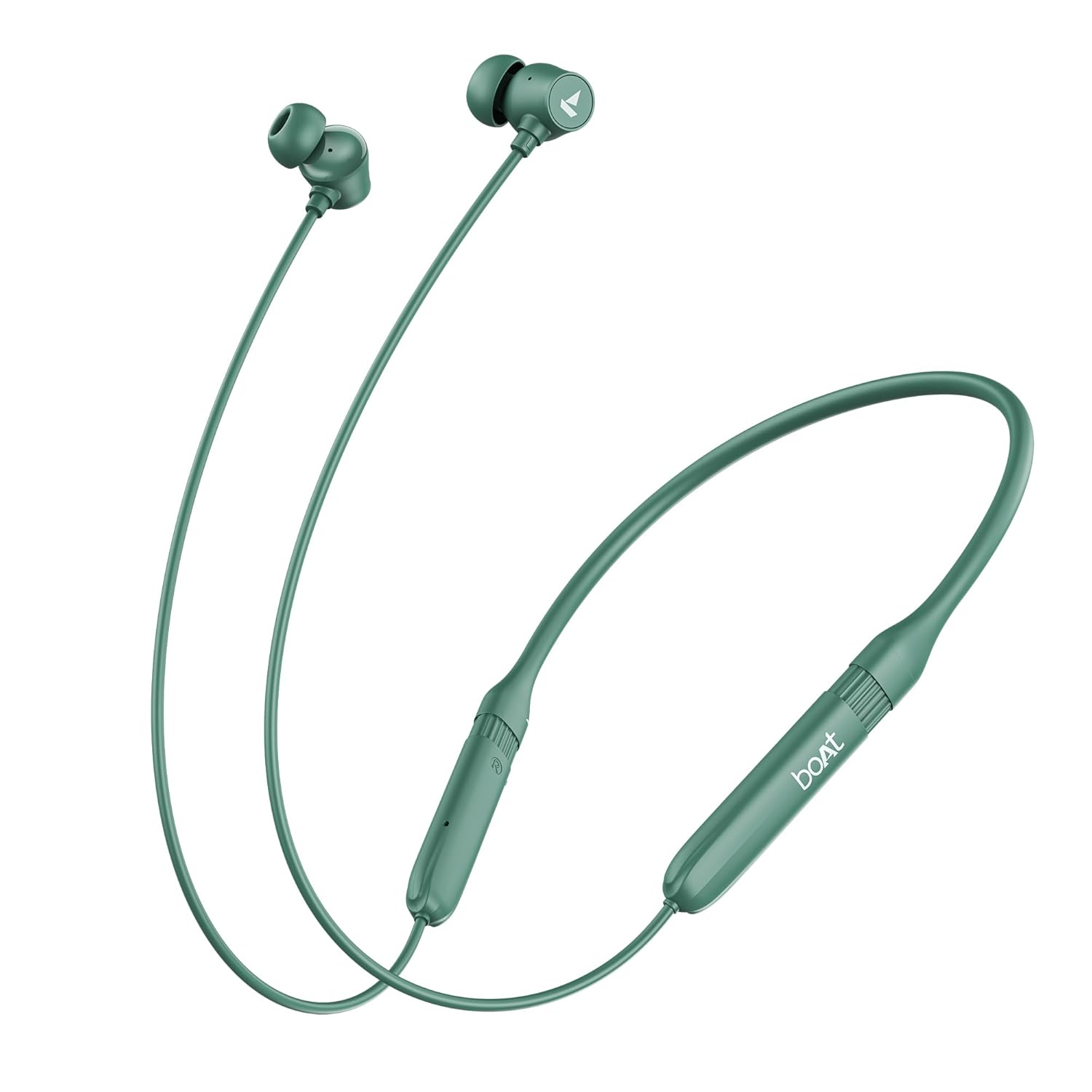 Boat Rockerz 301 ANC, (~30dB) ANC, 13mm Drivers,ENx, 40ms Low Latency, Hall Switch, Stream Ad Free Music via App Support, Bluetooth Neckband, Wireless with Mic Earphones (Onyx Black | Green) (Upgrade) - Image 6