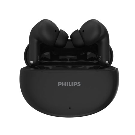 Philips TAT1269 Bluetooth Truly Wireless in Ear Earbuds with mic, 13mm Drivers, Bluetooth 5.4, 40H Playtime, IPX5, Fast Charging, Touch Controls, Voice Assistant, Mono Mode, LED Indicator (Deep Black | Frosty Green | White | Cosmic Blue) (Upgrade)
