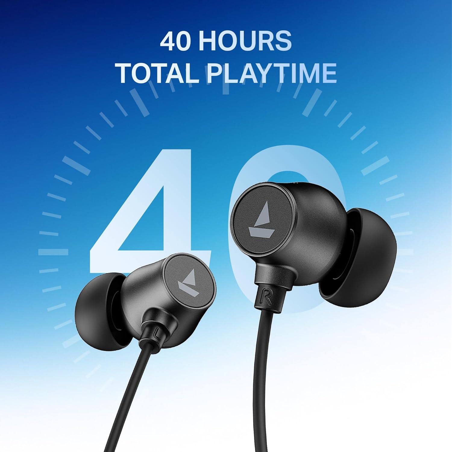 Boat Rockerz 301 ANC, (~30dB) ANC, 13mm Drivers,ENx, 40ms Low Latency, Hall Switch, Stream Ad Free Music via App Support, Bluetooth Neckband, Wireless with Mic Earphones (Onyx Black | Green) (Upgrade) - Image 9