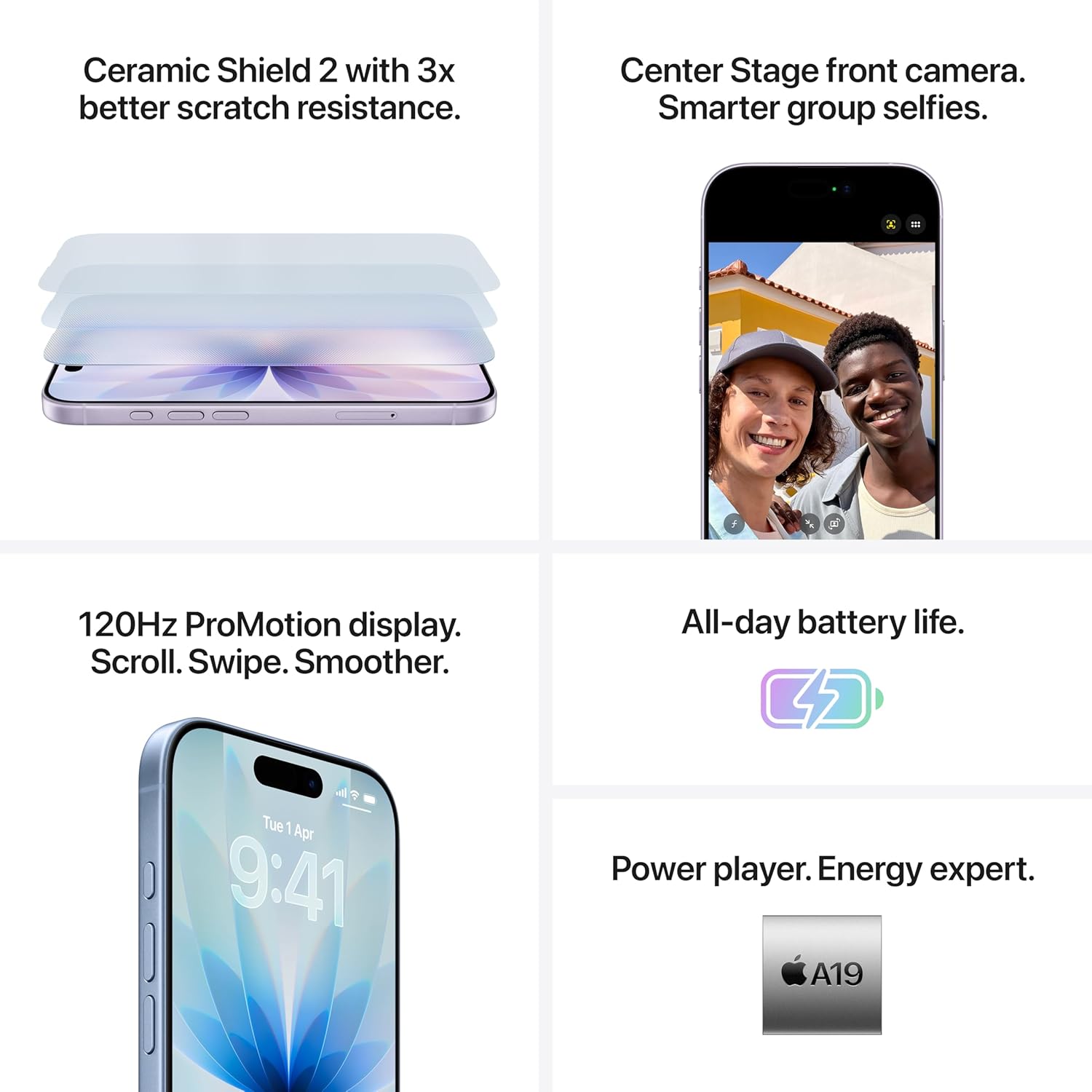 Apple iPhone 17 512 GB: 15.93 cm (6.3″) Display with Promotion, A19 Chip, Center Stage Front Camera for Smarter Group Selfies, Improved Scratch Resistance, All-Day Battery Life; Black (Upgrade) - Image 7