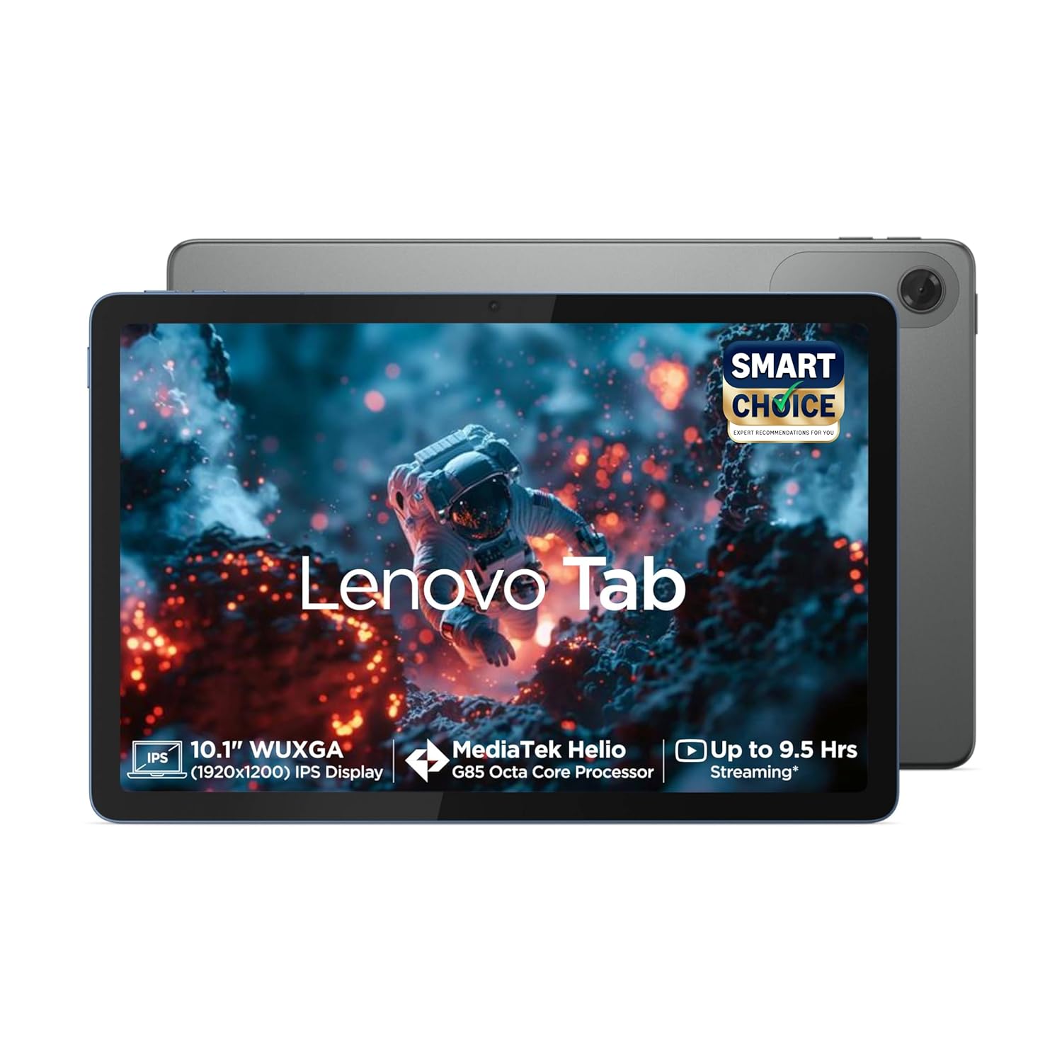 Lenovo Tab (Smartchoice) | 10.1 Inch Display| Wi-Fi Only| 4 GB RAM + 64 GB ROM (Expandable up to 1 TB)| Metal Body| Dual Speakers with Dolby Atmos| Android 14| Color, (Polar Blue | Grey) - Image 2
