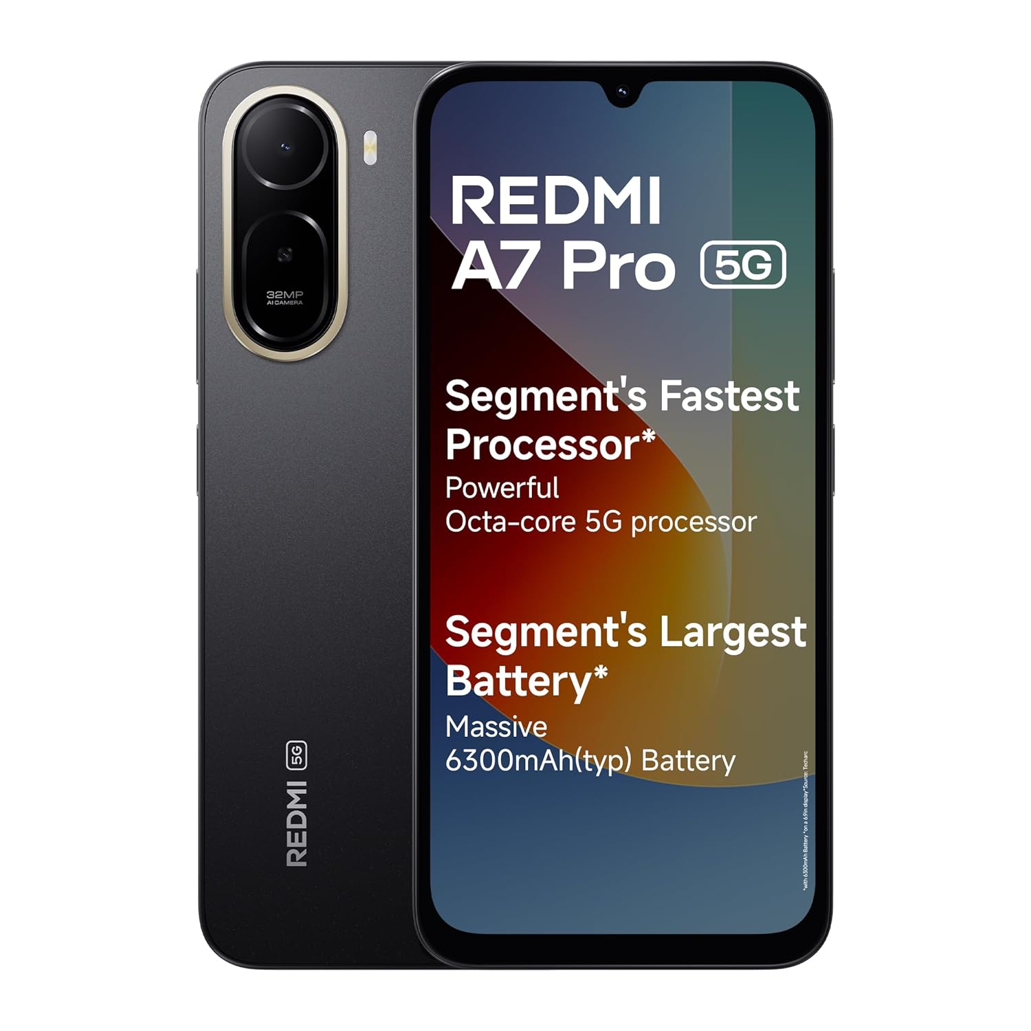 REDMI A7 Pro 5G (Black, 4GB RAM, 64GB Storage) | Segment's Fastest Processor | Segment's Largest Battery | Segment's Largest & Smoothest 6.9in 120Hz Display (Upgrade)