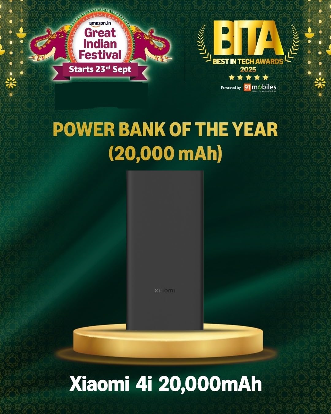 Xiaomi Power Bank 4i 20000mAh 33W Super Fast Charging PD |Smart 12 Layer Protection|Type C Input & Output|Triple Output Ports|Supports Android,Apple, Tablets, Earbuds,Watch(MI Powerbank),Black (Upgrade) - Image 4