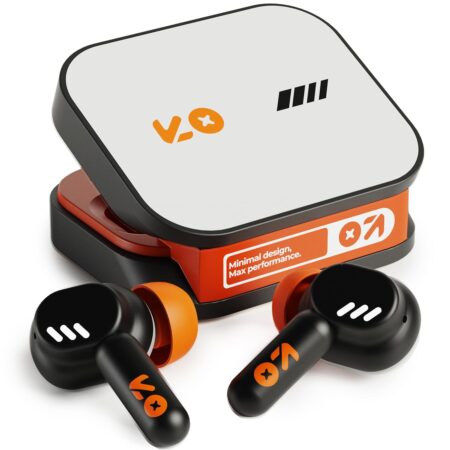 GOBOULT Tenet TWS Earbuds with 75H Playtime, Amp App Support, Quad Mic ENC, Dual Device Pairing Buds, 13mm Driver Ear Buds, Bluetooth 5.4 Wireless Earbuds (Turbo Orange | Black | Midnight Blue | Neon Green | Solar Yellow | White) (Upgrade)