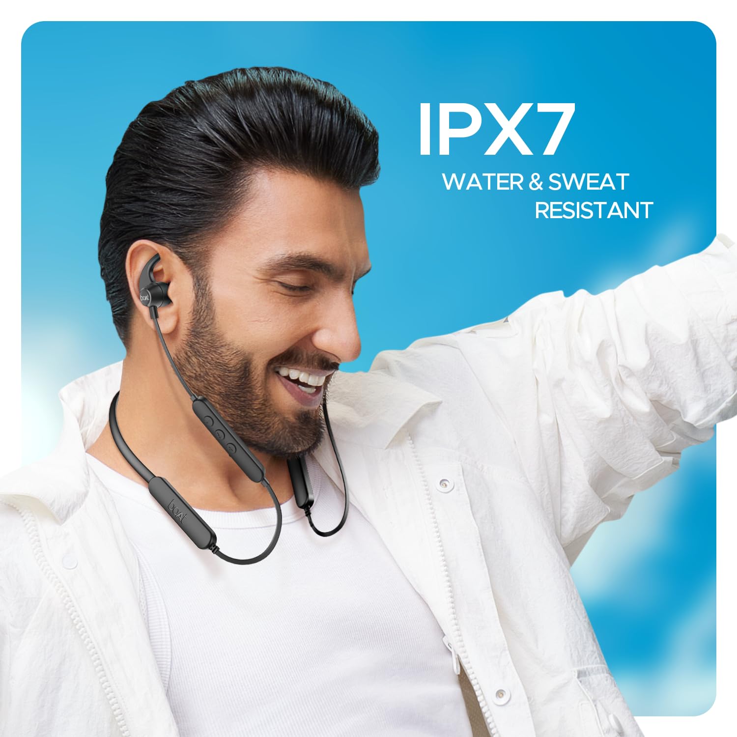 Boat Rockerz 255 Pro+, 60H Battery, Fast Charge, IPX7, Dual Pair,Low Latency,Magnetic Buds, Stream Ad Free Music via App Support, in Ear Bluetooth Neckband, Wireless with Mic Earphones (Active Black | Navy Blue | Cosmic Grey) (Upgrade) - Image 3