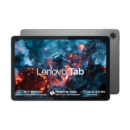 Lenovo Tab (Smartchoice)| 10.1 Inch Display| Wi-Fi Only| 4GB RAM + 128GB ROM (Expandable up to 1 TB)| Metal Body| Dual Speakers with Dolby Atmos| Android 14| Color, (Polar Blue | Grey)