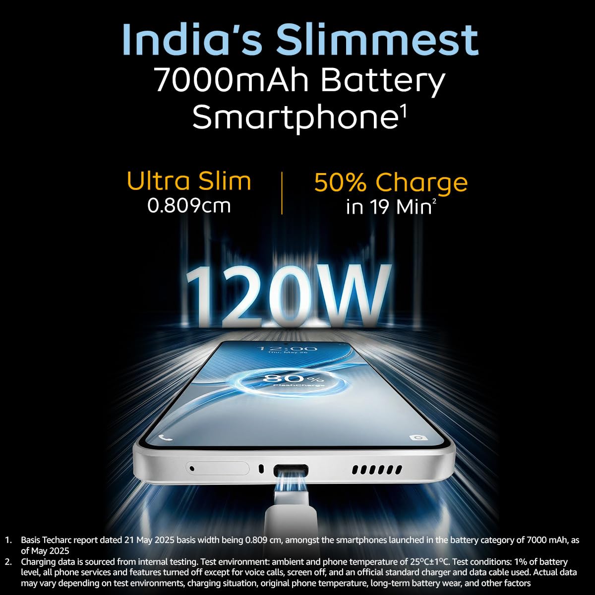 iQOO Neo 10 (Asphalt Black, 8GB RAM, 256GB Storage) | Segment's Fastest Processor* with Snapdragon 8s Gen 4 & Supercomputing chip Q1 | 120W FlashCharge | Segment's Brightest AMOLED Display* (Upgrade) - Image 7