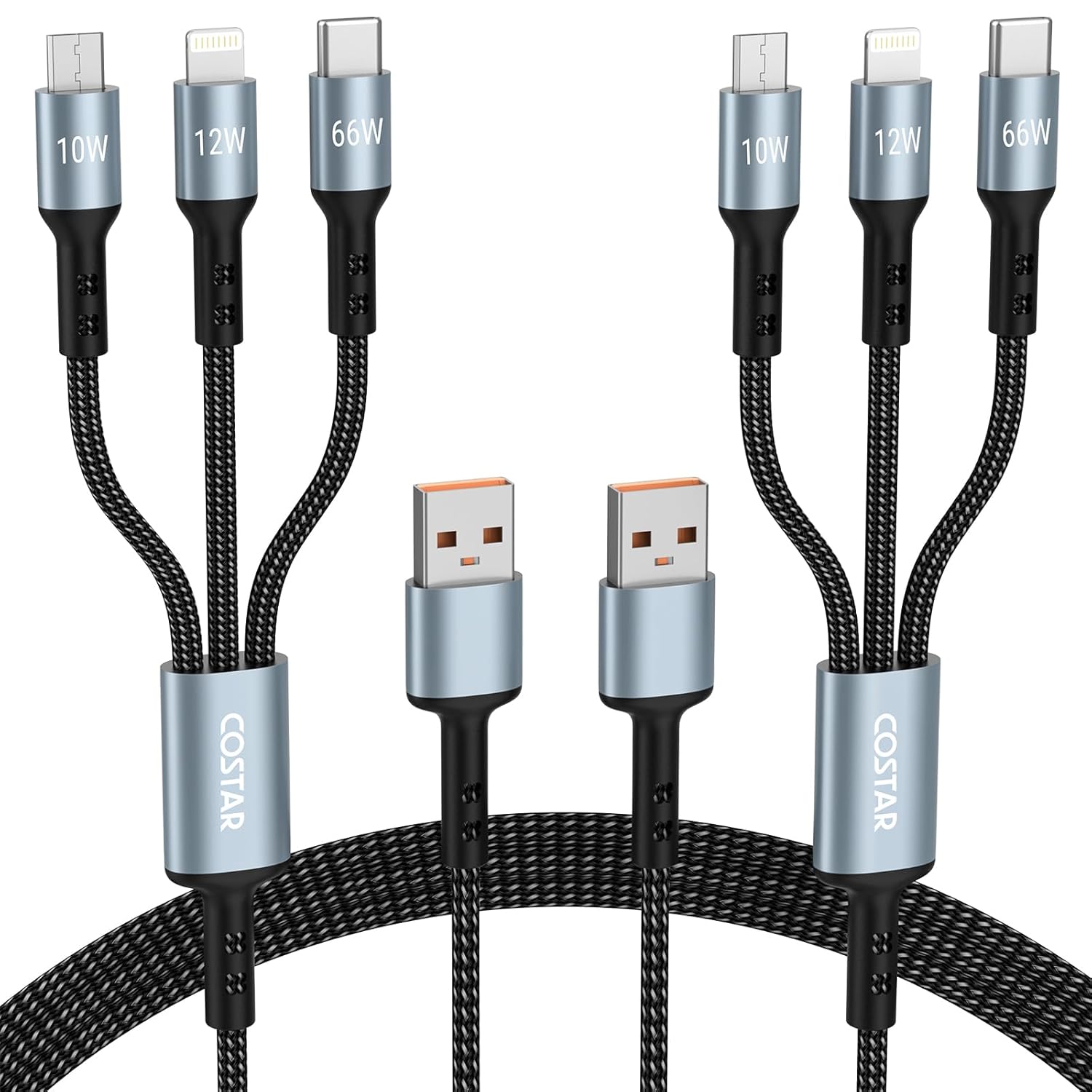 COSTAR 4-in-1 100W Charging Cable|USB-A,Type-C,Fast Charging,480Mbps Data Transfer,Data Sync|Compatible with Android & iOS Smartphones,Tablet/Ipads & Macbook (Upgrade) - Image 10