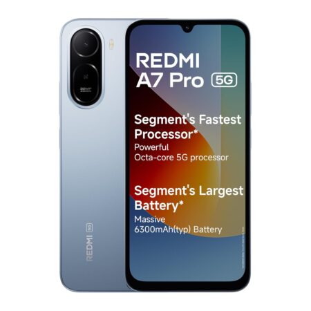 REDMI A7 Pro 5G (Mist Blue, 4GB RAM,128GB Storage) | Segment's Fastest Processor | Segment's Largest Battery | Segment's Largest & Smoothest 6.9in 120Hz Display (Upgrade)