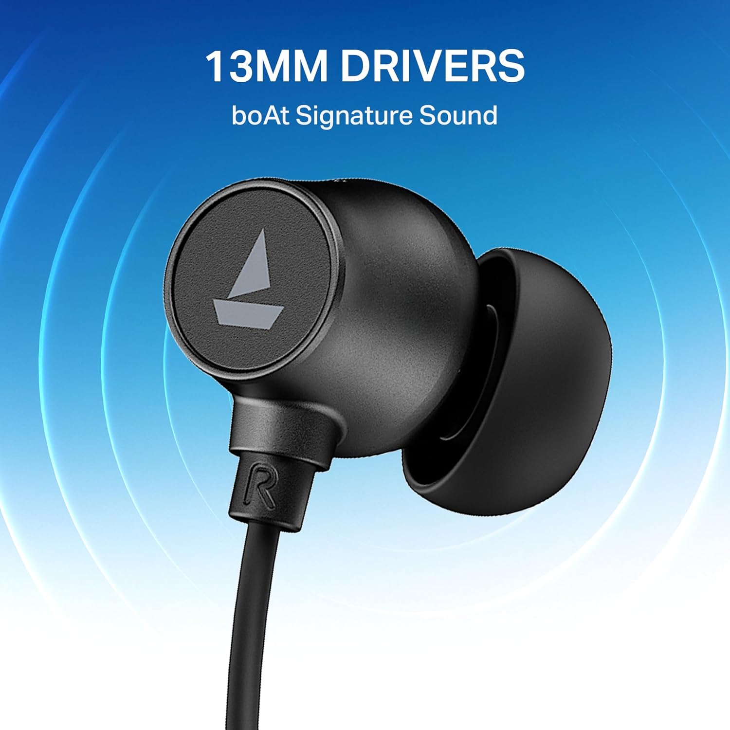 Boat Rockerz 301 ANC, (~30dB) ANC, 13mm Drivers,ENx, 40ms Low Latency, Hall Switch, Stream Ad Free Music via App Support, Bluetooth Neckband, Wireless with Mic Earphones (Onyx Black | Green) (Upgrade) - Image 8