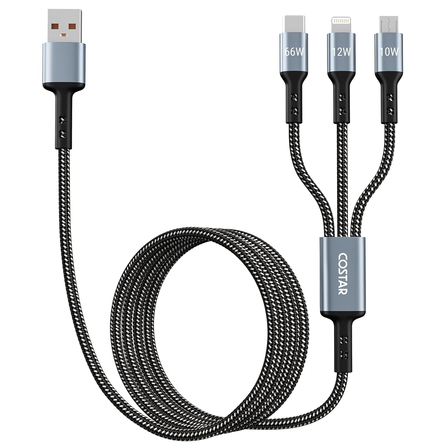COSTAR 4-in-1 100W Charging Cable|USB-A,Type-C,Fast Charging,480Mbps Data Transfer,Data Sync|Compatible with Android & iOS Smartphones,Tablet/Ipads & Macbook (Upgrade) - Image 7