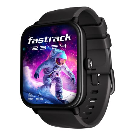 Fastrack Limitless FS1 Smart Watch|Biggest 1.95" Horizon Curve Display|SingleSync BT Calling v5.3|Built-in Alexa|Upto 5 Day Battery|ATS Chipset with Zero Lag|100+ Sports Modes|150+ Watchfaces, (Jet Black | Wine | Cream | Blue | Green | Pink)