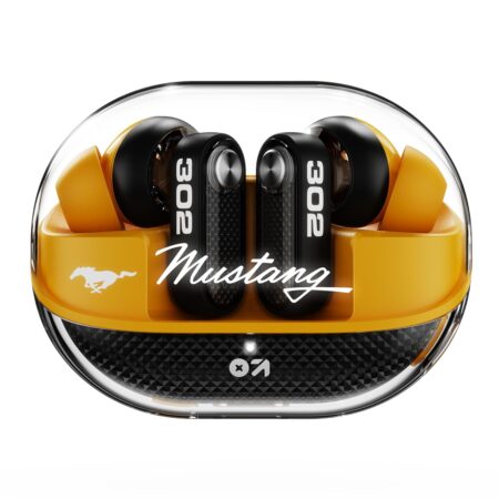 GOBOULT Mustang Sprint in Ear Earbuds with 60H Playtime, Amp App Support, 32dB Active Noise Cancellation, Quad Mic ENC, Dual Device Pairing, 10mm Drivers, BTv 6.0 TWS (Turbo Yellow | Neon Green) (Upgrade)