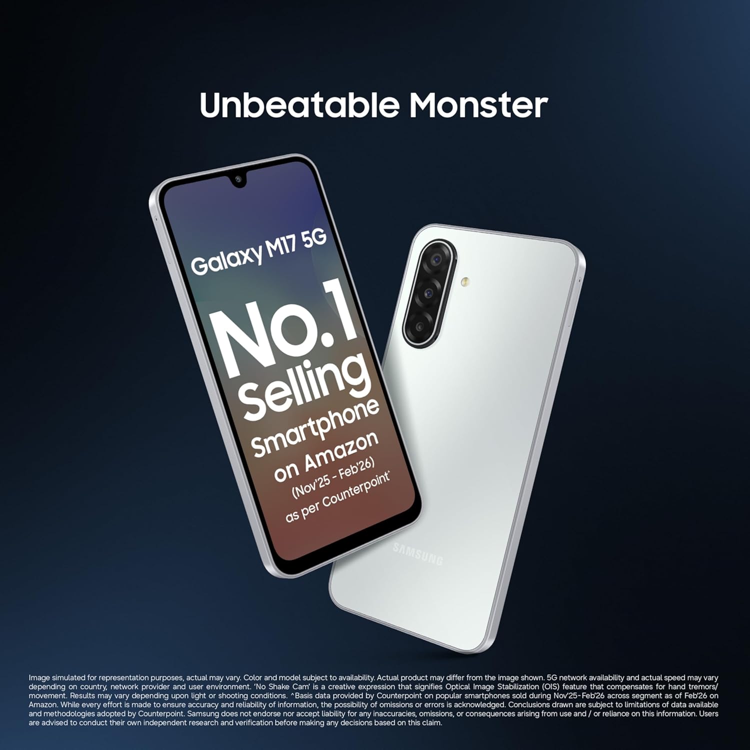 Samsung Galaxy M17 5G Mobile (Sapphire Black, 8GB RAM, 128GB Storage) | 50MP OIS Triple Camera | Gorilla Glass Victus | IP54 | 6 Gen OS Upgrades | AI | Gemini Live | Lag-Free Gaming | Without Charger - Image 3