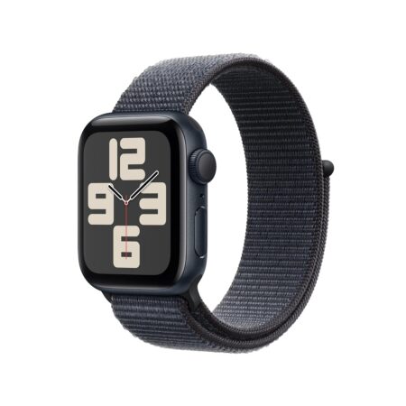 Apple Watch SE (2nd Gen, 2023) [GPS 44mm] Smartwatch with Midnight Aluminum Case with Ink Sport Loop. Fitness & Sleep Tracker, Crash Detection, Heart Rate Monitor, Retina Display (Upgrade)