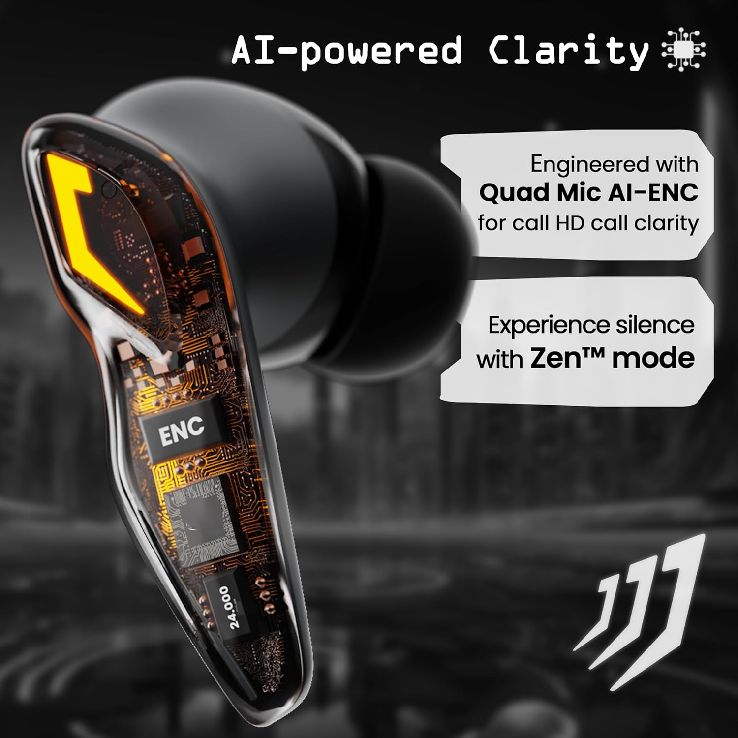 GOBOULT Astra Truly Wireless in Ear Earbuds with 48H Playtime, Built-in App Support, 45ms Low Latency Gaming, 4 Mics ENC, Breathing LEDs,13mm Bass Drivers, TWS Ear Buds (Smoky Metal | Black Gloss | White Opal | Powder Blue) - Image 8