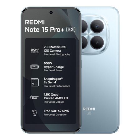 REDMI Note 15 Pro+ 5G (12GB + 512GB) | 200MasterPixel OIS Camera | Snapdragon 7s Gen 4 | CrystalRes AMOLED | IP69/69K | 6500mAh Si/C Battery | 100W HyperCharge (Coffee Mocha |  Mirage Blue | Carbon Black)