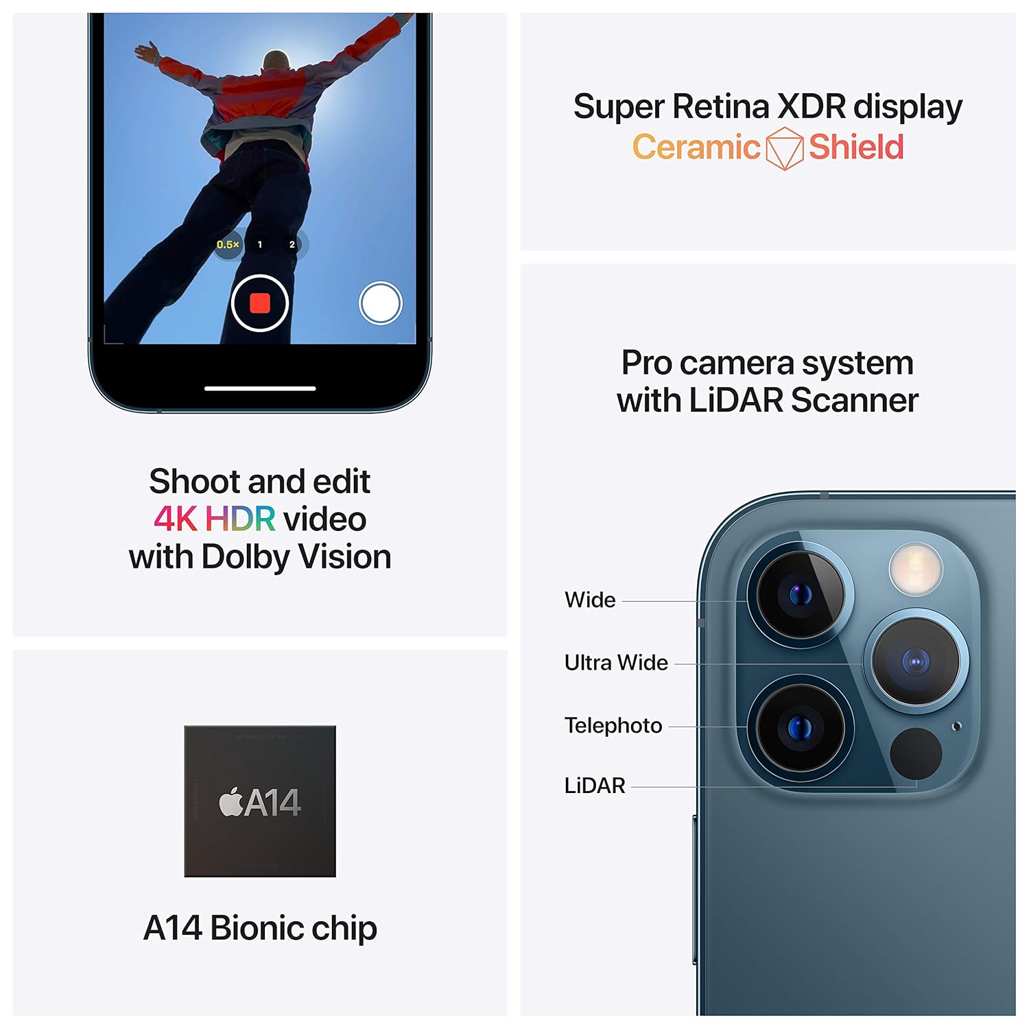Apple iPhone 12 Pro Max 512 GB, (White | Black | Pacific Blue) - Image 15