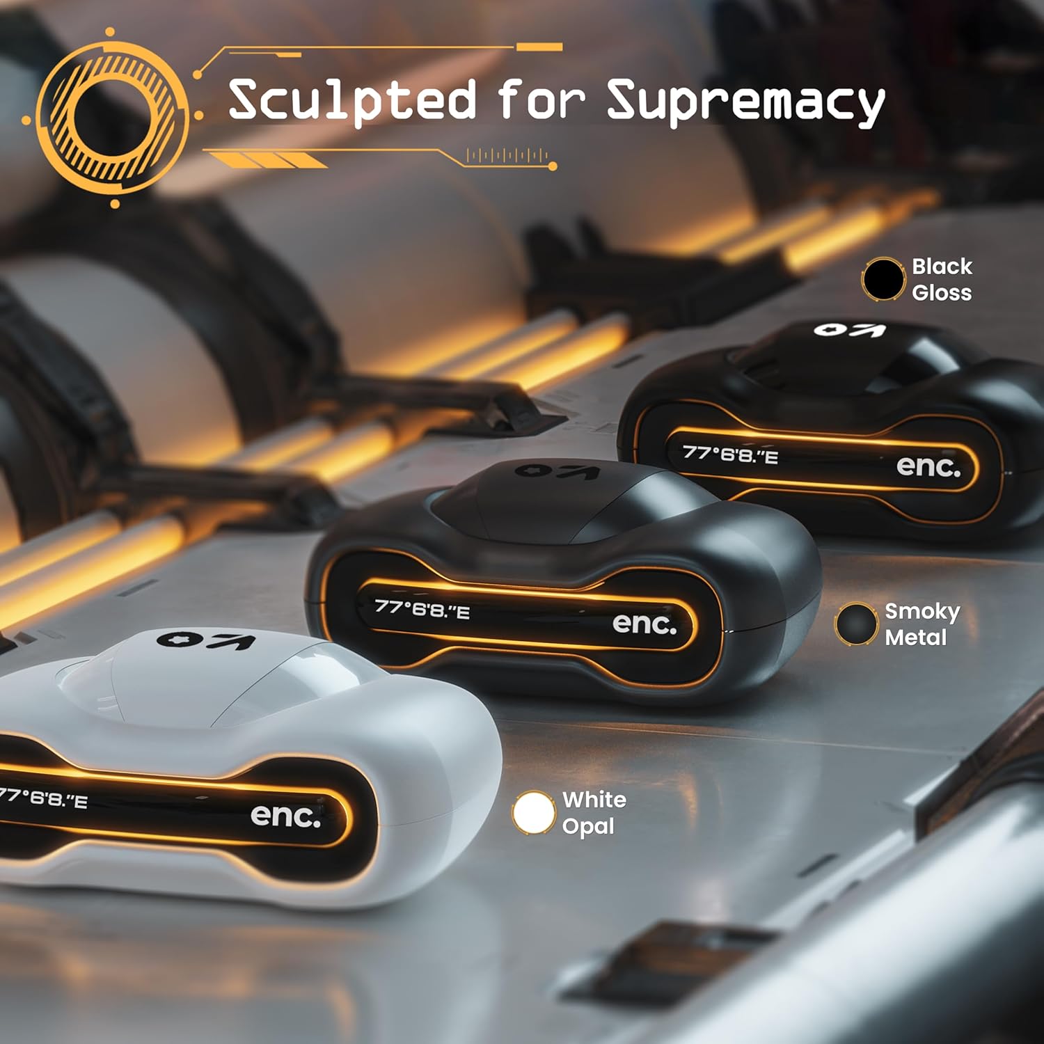 GOBOULT Astra Truly Wireless in Ear Earbuds with 48H Playtime, Built-in App Support, 45ms Low Latency Gaming, 4 Mics ENC, Breathing LEDs,13mm Bass Drivers, TWS Ear Buds (Smoky Metal | Black Gloss | White Opal | Powder Blue) - Image 13