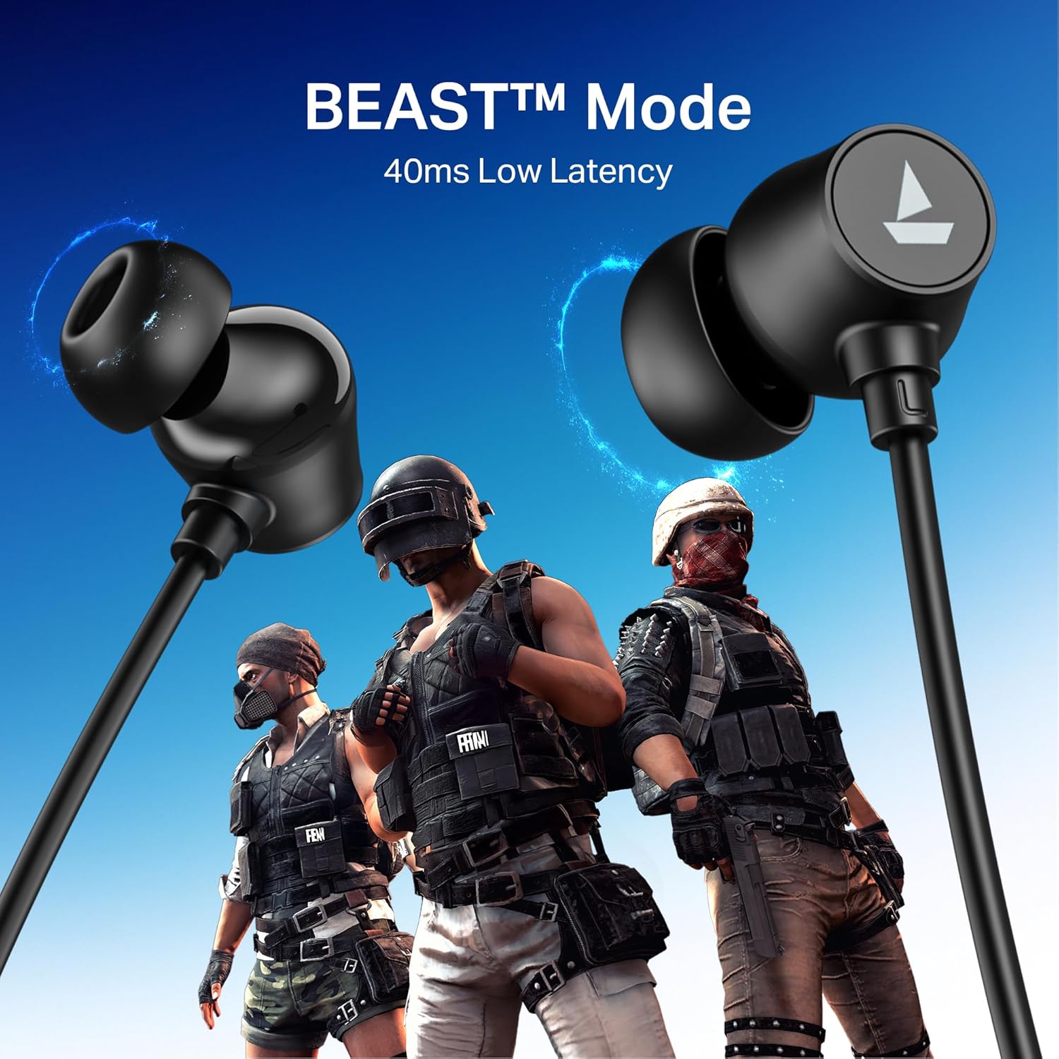 Boat Rockerz 301 ANC, (~30dB) ANC, 13mm Drivers,ENx, 40ms Low Latency, Hall Switch, Stream Ad Free Music via App Support, Bluetooth Neckband, Wireless with Mic Earphones (Onyx Black | Green) (Upgrade) - Image 3